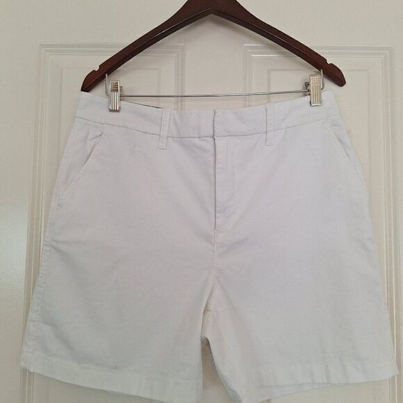 Anne Klein Jeans- White Chino Short Size 12 - Picture 1 of 7